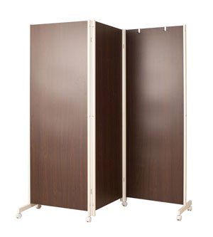 Amazon｜キャスター付パーテーション3連 高さ180cm ダークブラウン NJ